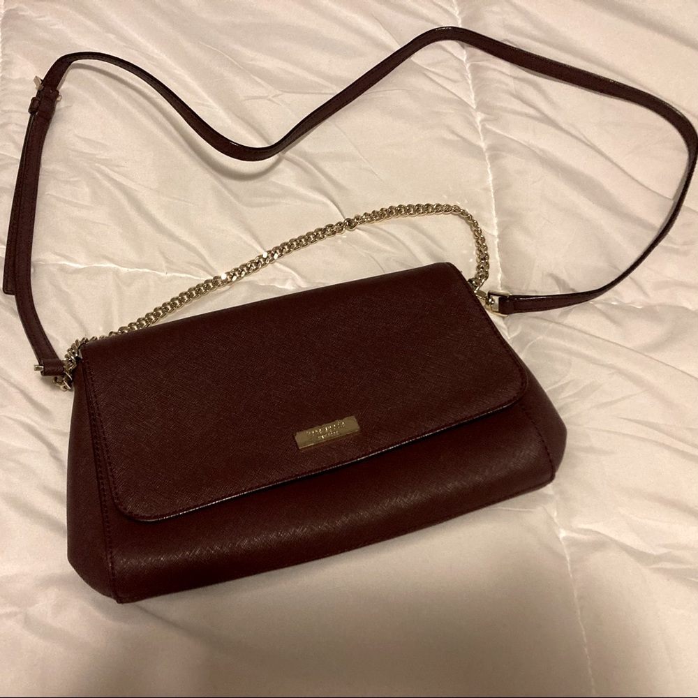kate spade burgundy crossbody/clutch